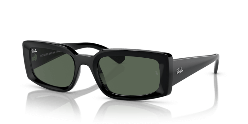 Ženske sunčane naočale RAY BAN KILIANE RB4395 667771: crni okvir, zelena  stakla