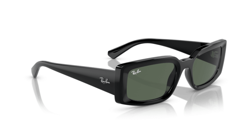 Ženske sunčane naočale RAY BAN KILIANE RB4395 667771: crni okvir, zelena  stakla