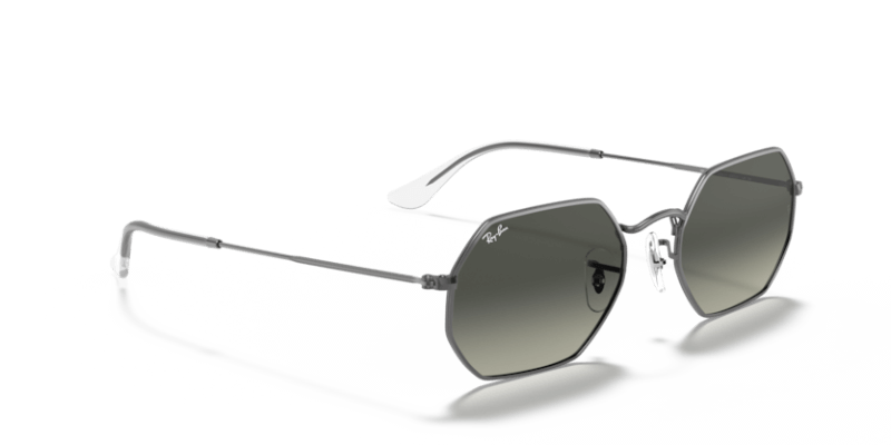 Unisex sunčane naočale RAY BAN OCTAGONAL RB3556N 004 71: gun metal okvir, siva gradual  stakla
