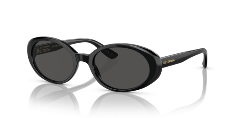 Ženske sunčane naočale DOLCE & GABBANA DG4443 501 87: crni okvir, crna  stakla