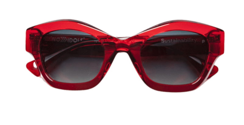Ženske sunčane naočale NO IDOLS HANNAH HANN03 CRYSTAL RED: crveni okvir, siva gradual  stakla