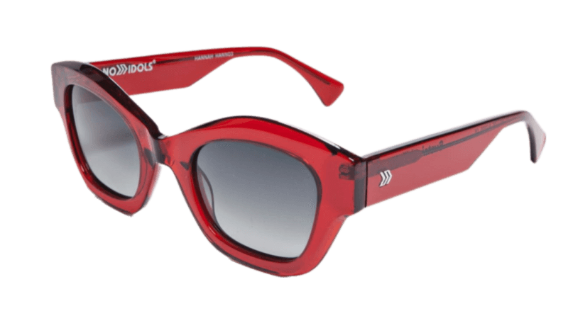 Ženske sunčane naočale NO IDOLS HANNAH HANN03 CRYSTAL RED: crveni okvir, siva gradual  stakla