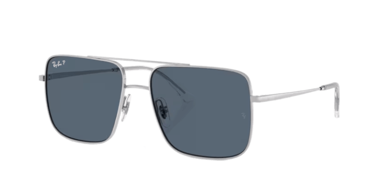 Unisex sunčane naočale RAY BAN ARI RB3758 003 2V: srebrni okvir, plava  stakla
