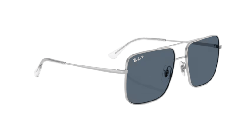 Unisex sunčane naočale RAY BAN ARI RB3758 003 2V: srebrni okvir, plava  stakla