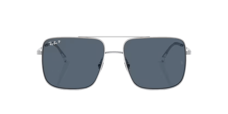 Unisex sunčane naočale RAY BAN ARI RB3758 003 2V: srebrni okvir, plava  stakla