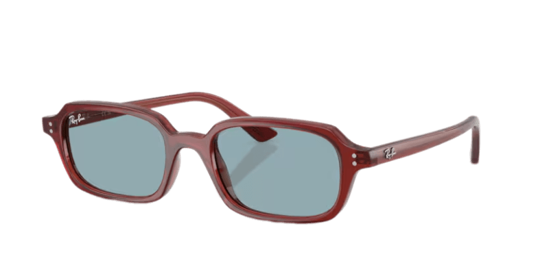 Unisex sunčane naočale RAY BAN ZURI RB4455 680980: bordo okvir, plava  stakla