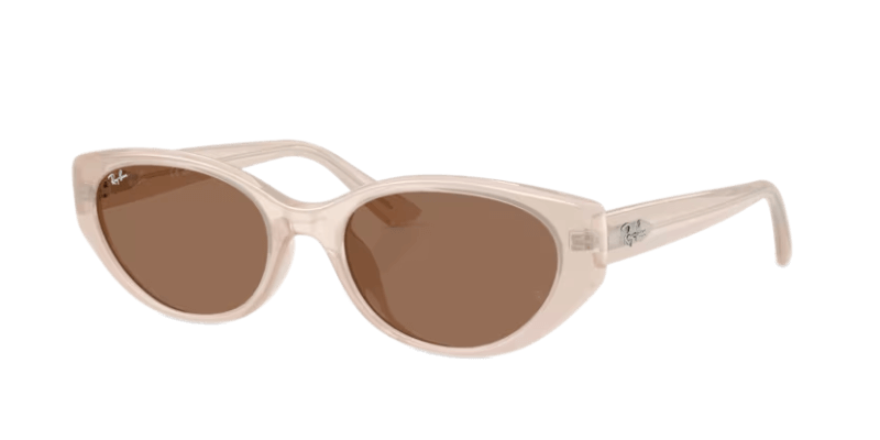 Ženske sunčane naočale RAY BAN RB4457D 678673: bež okvir, smeđa  stakla