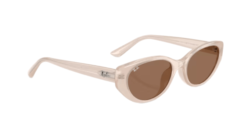Ženske sunčane naočale RAY BAN RB4457D 678673: bež okvir, smeđa  stakla