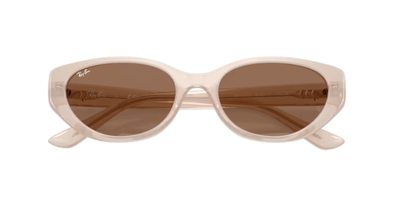 Ženske sunčane naočale RAY BAN RB4457D 678673: bež okvir, smeđa  stakla