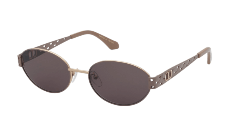 Ženske sunčane naočale TWINSET STW108 0F47: rose gold okvir, smeđa  stakla