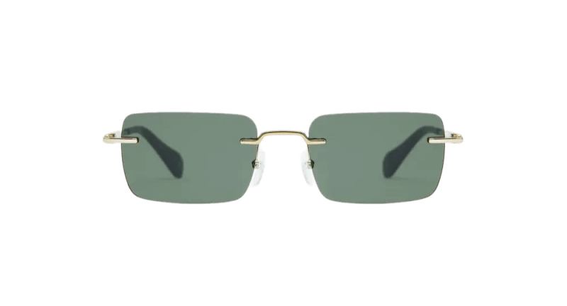 Unisex sunčane naočale GIGI STUDIOS ATHENA GS9025 05S: zlatni okvir, zelena  stakla